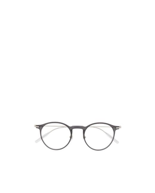 Montblanc White Eyewear Round Full-Rim Glasses And Frames for men