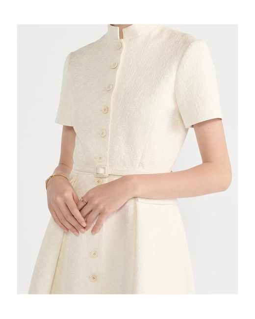 Dior White Mid-Length Belted Shirtdress