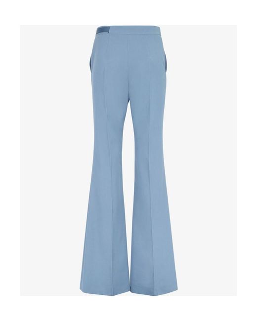 Fendi Blue Wool Gabardine Trousers