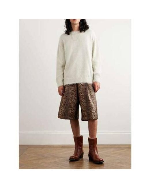 Dries Van Noten White Long-Sleeved Sweater for men