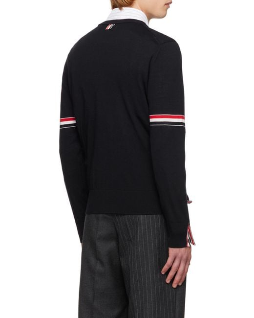 Thom Browne Black Rwb Knitted Jumper for men