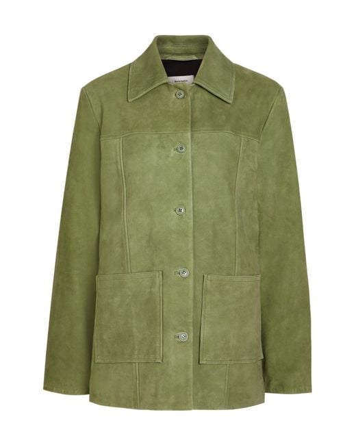 Reformation Green Suede Jacket
