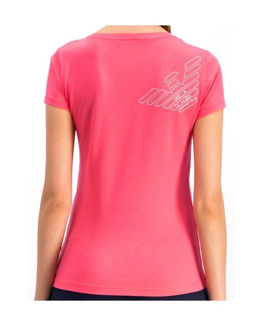 Emporio Armani Pink Logo T-Shirt