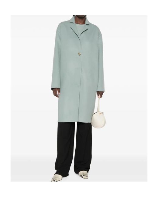 Fabiana Filippi Blue Single-Breasted Coat