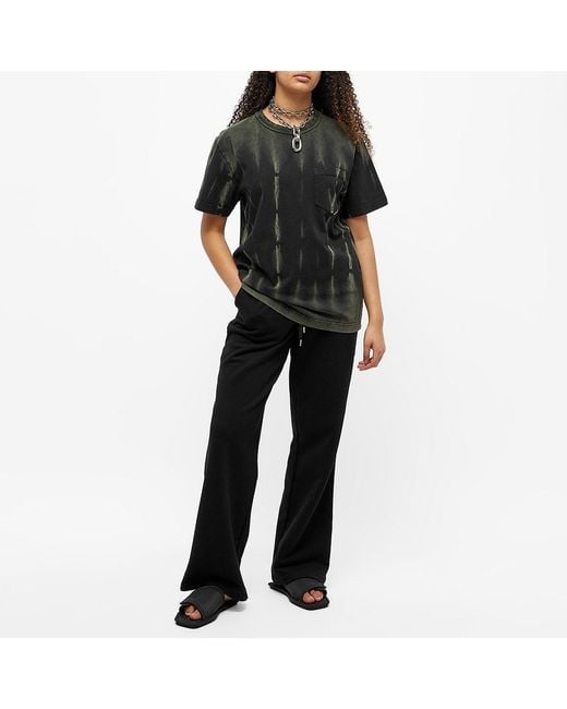 Alexander Wang Black Tie-Dye Crewneck T-Shirt