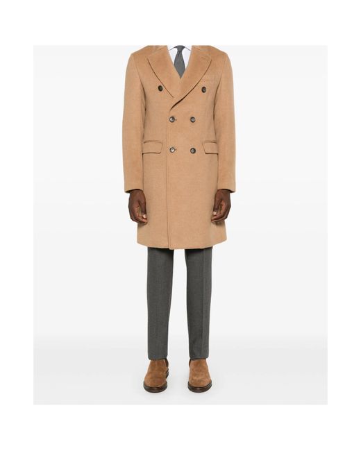 Herno Natural Double-Breasted Coat for men