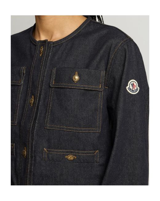 Moncler Black Tencin Stretch-Denim Jacket