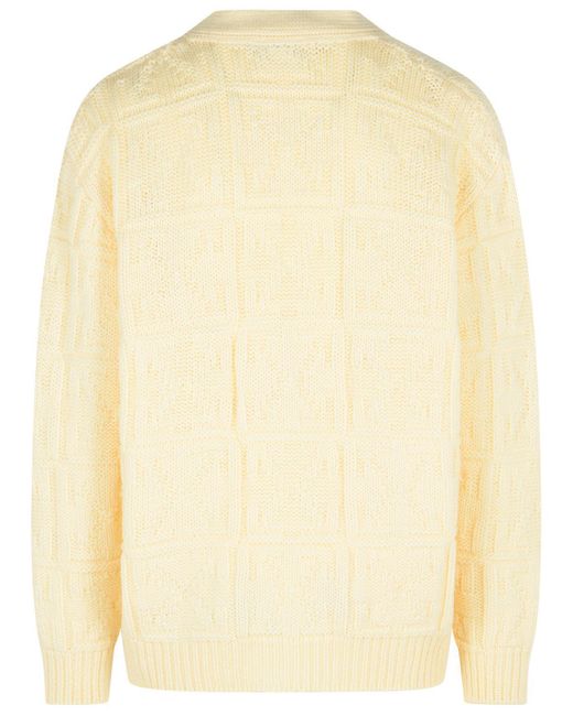 Off-White c/o Virgil Abloh Natural Arrow Stitch Knit Cardigan for men