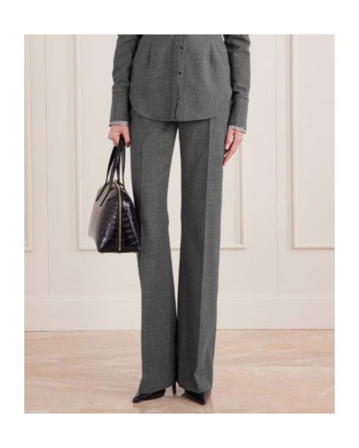 TOVE Gray Flared Pants With Creases