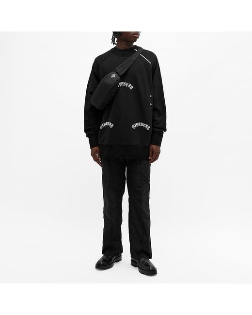 Givenchy Black Metallic Detailed Oversized Sweatshirt for men