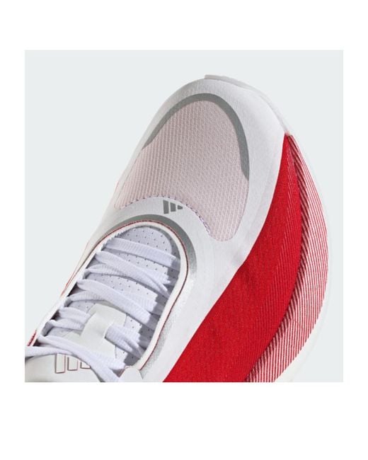 Adidas Red Hyperboost Edge Running Shoes for men