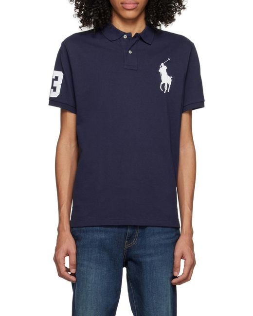Polo Ralph Lauren Blue Big Pony Slim Fit Polo Shirt for men
