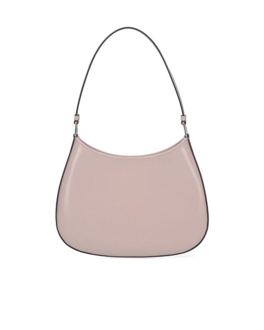 Prada Pink Cleo Brushed Leather Shoulder Bag
