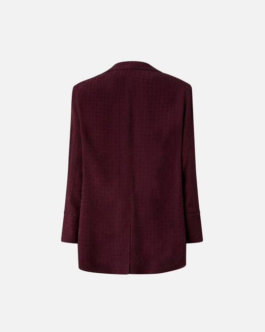 Pinko Purple Double-Breasted Patterned Jacket