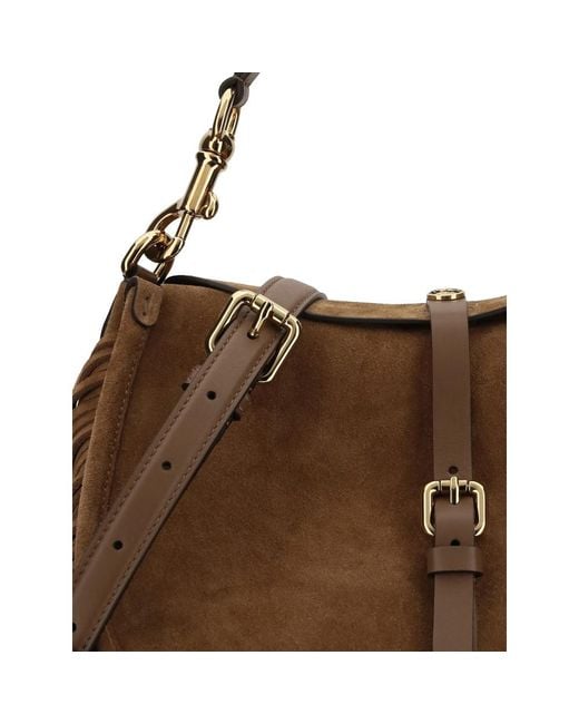 Etro Brown Tassel Shoulder Bag