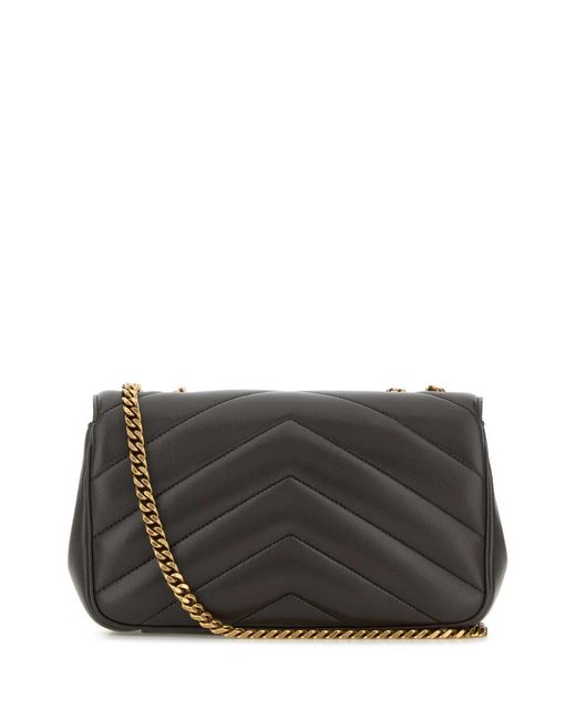 Saint Laurent White Loulou Matelassé Small Shoulder Bag