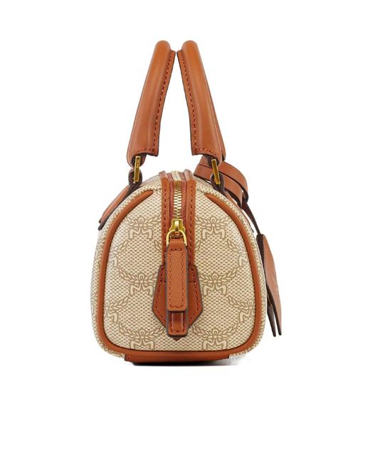 MCM Brown Ella Boston Bag