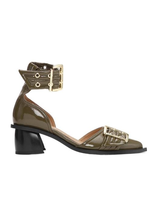 Ganni Metallic Retro High Heels