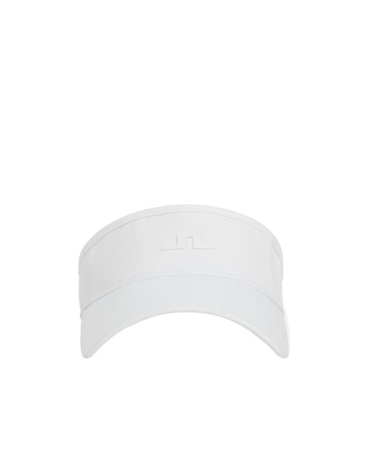 J.Lindeberg White Logo Sun Visor for men