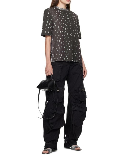 The Attico Blue The Fern Wide-Leg Cargo Jeans