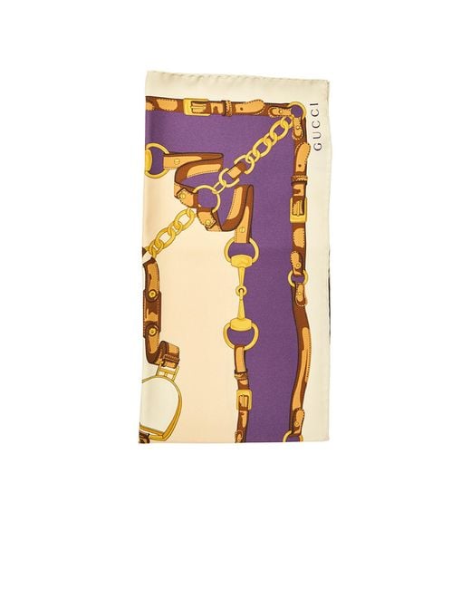 Gucci Pink Chain Print Square Scarf