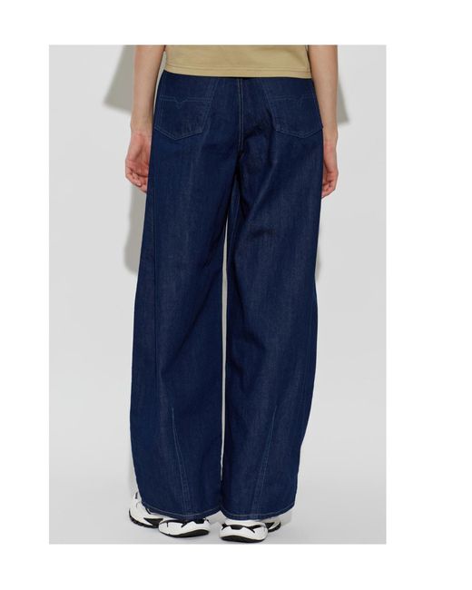 DIESEL Blue 1987 D-Khelz Wide-Leg Jeans