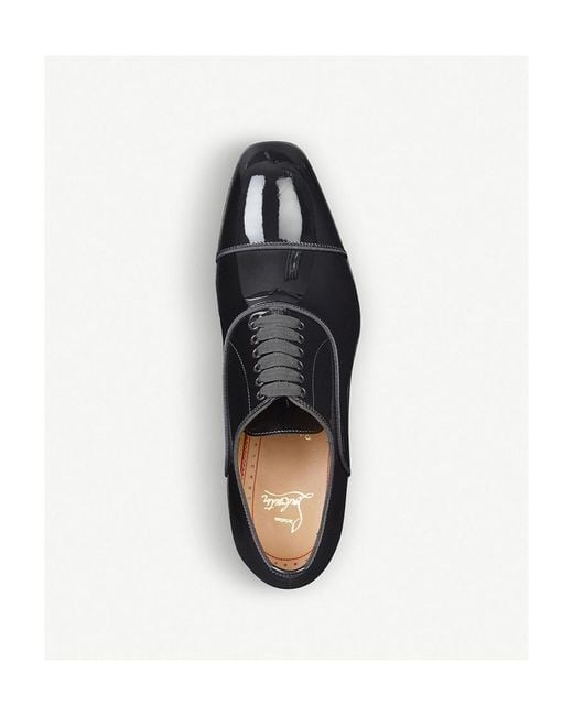 Christian Louboutin Black Greggo Lace-Up Oxford Shoes for men