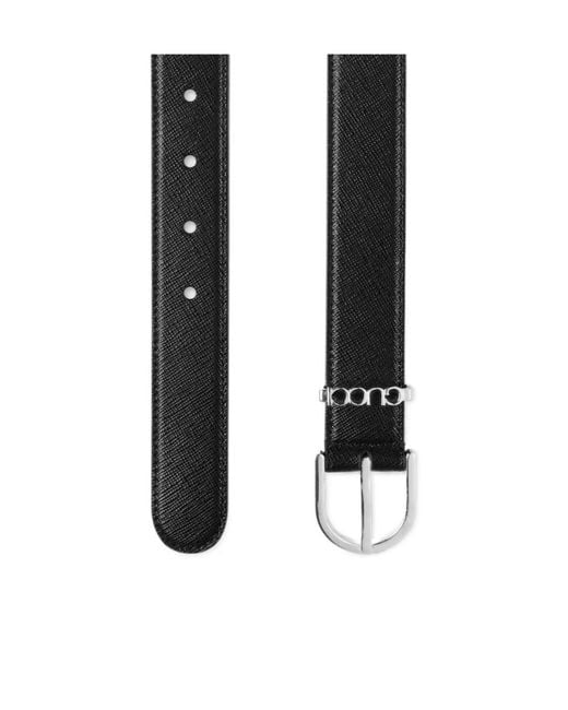Gucci Black Logo Plaque Belt for men