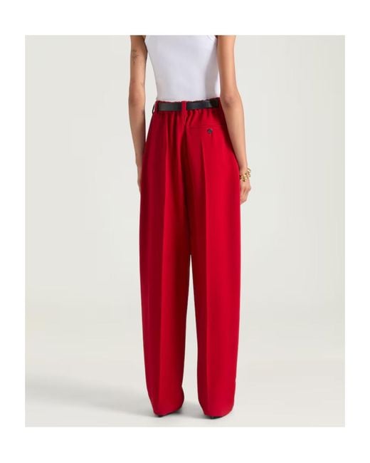 Givenchy Red Double Pleated Pants