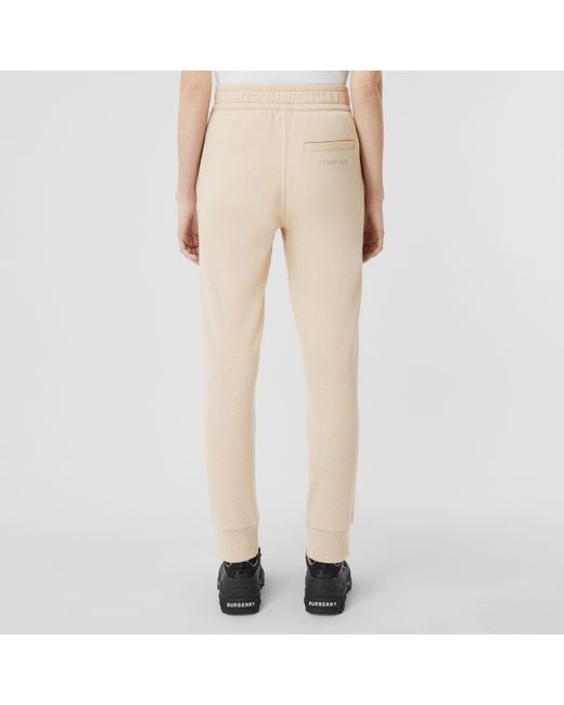 Burberry White Embroidered Logo Track Pants