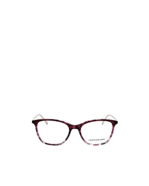 Longchamp Metallic Square Frame Glasses