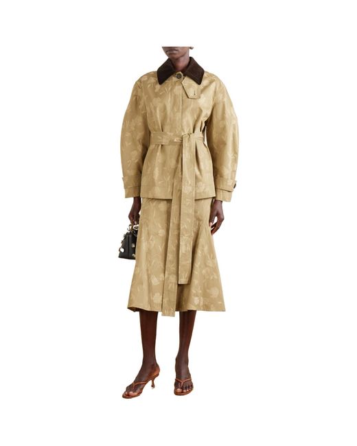 Erdem Metallic Poppy Jacquard Oversized Jacket