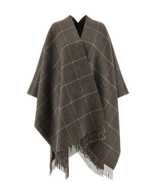 Brunello Cucinelli Gray Double-Sided Cloak