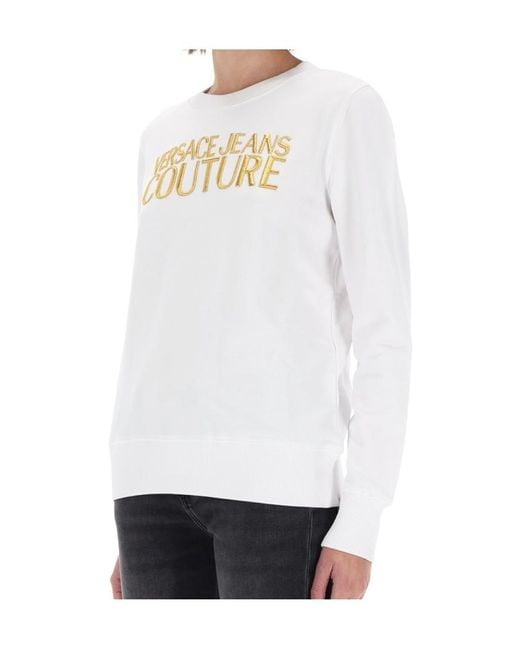 Versace Jeans White Couture Logo Sweater