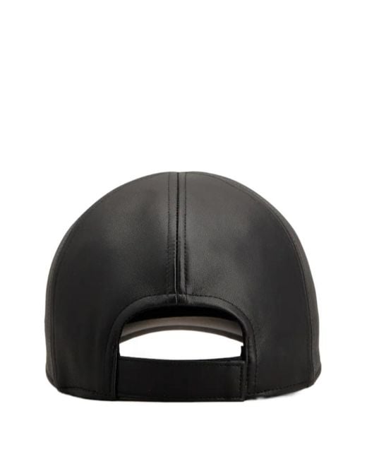 Roger Vivier Black Efflorescence Leather Baseball Cap