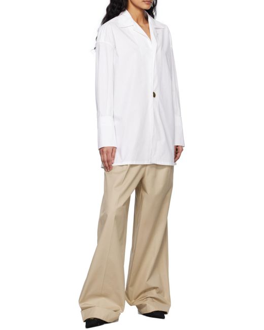DARKPARK White Oversized Button-Up Top