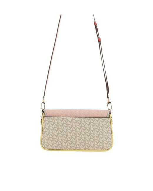 Michael Kors Pink Bradshaw Logo-Print Shoulder Bag