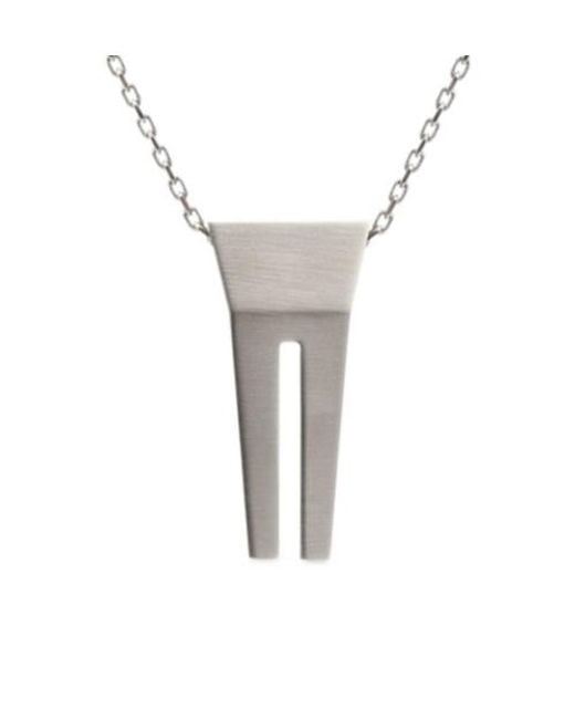 Rick Owens White Trunk Charm Necklace for men