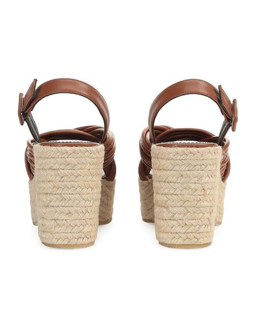 Sergio Rossi Brown Thick-Soled High-Heeled Sandals