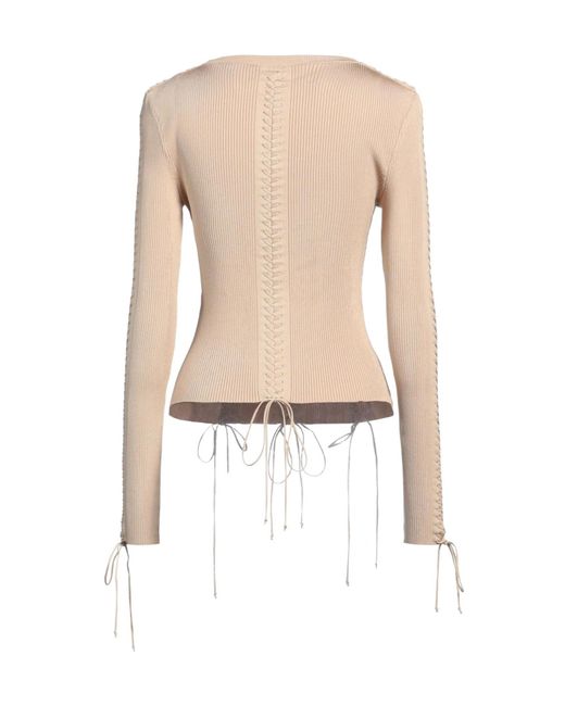 Dolce & Gabbana Natural Solid Crew Neck Knit Long Sleeve