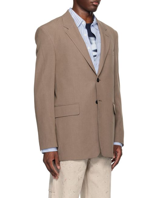 Our Legacy Brown Single-Breasted Blazer for men