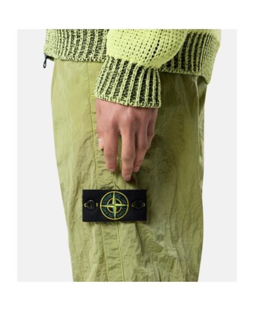 Stone Island Green Track Pants for men