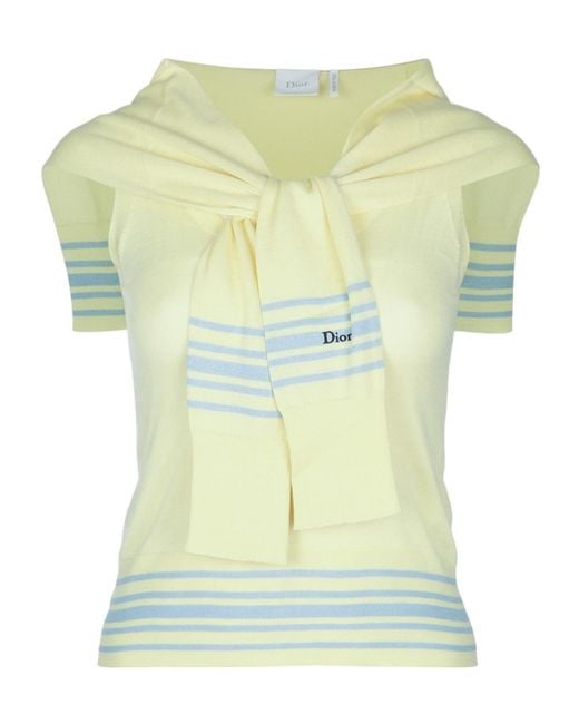 Dior Green Striped Sweater