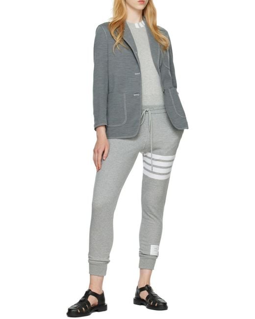 Thom Browne Gray 4-Bar Classic Sweatpants