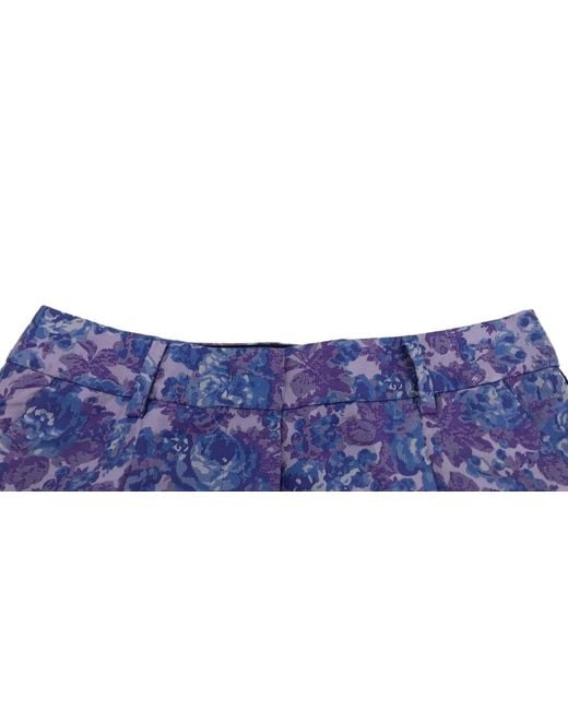 Sportmax Blue Floral Shorts
