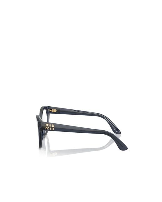 Miu Miu White Eyewear Square-Frame Glasses