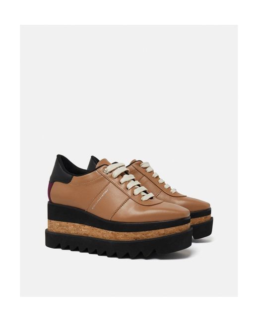 Stella McCartney Brown Sneak-Elyse Square-Toe Sneakers