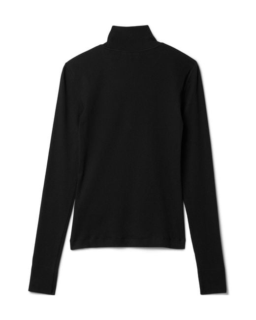 Ganni Black Roll-Neck Top
