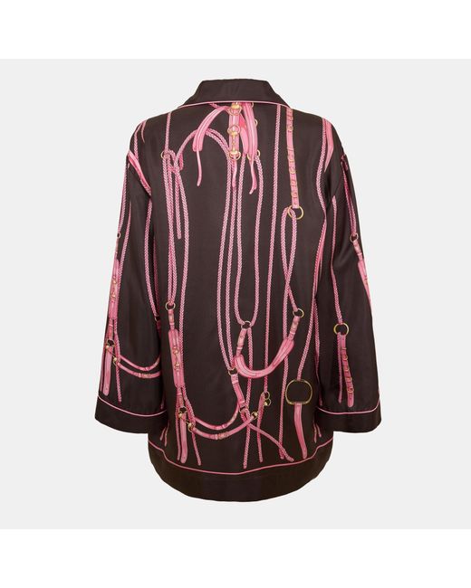 Gucci Red Flowing Short-Sleeve Patterned Shirt