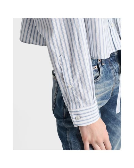Prada White Striped Cotton Poplin Shirt